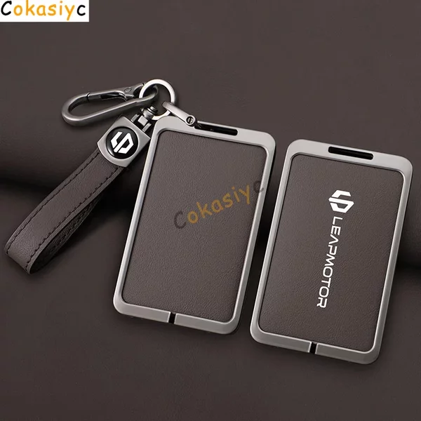 Auto Smart NFC Karte Schlüssel Fall Abdeckung Für Leapmotor C10 C11 C16 Zink-legierung Leder Schutz Halter Shell Kychain Auto Zubehör