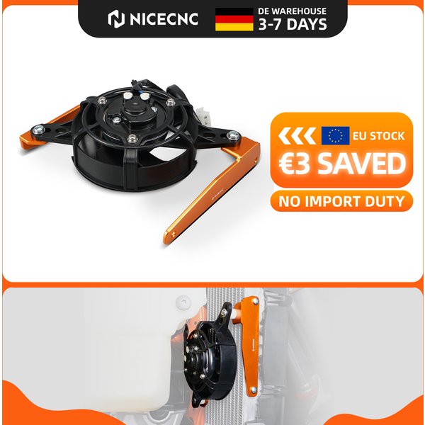 (EU-Lager) Für KTM EXC 300 EXC EXCF XC-F XCW SX SXF 125 250 300 350 400 450 500 2017-2022 12V Elektrischer Kühlerlüfter mit Halterung