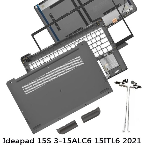 Pour Ideapad 15S 3-15ALC6 15ITL6 2021 écran LCD couverture arrière lunette avant repose-paume boîtier supérieur couvercle inférieur gris argenté