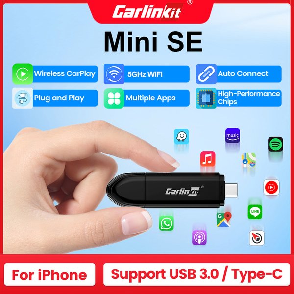 2026 neuer Mini 5Carlin kit Wireless Carplay Wireless Adapter Smart Mini Box Plug & Play WLAN-Schnell verbindung für kabel gebundenes Carplay
