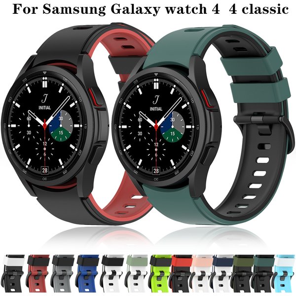 Bracelet sport 20mm pour Samsung Galaxy watch 4, en Silicone, classique, 42mm, 46mm, 40mm, 44mm, 5 pro, 45mm