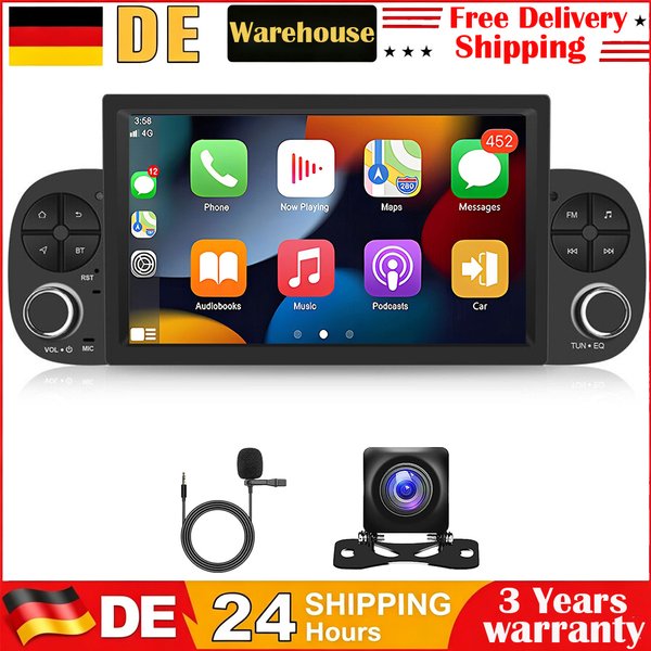 7" Android 13 Doppel-DIN Touchscreen Autoradio Multimedia-Videoplayer 2GB+64GB GPS-Navigation für Fiat Panda 2013-2020 Drahtloses Carplay & Android Auto GPS-Navigation unterstützt FM RDS DSP SWC WiFi