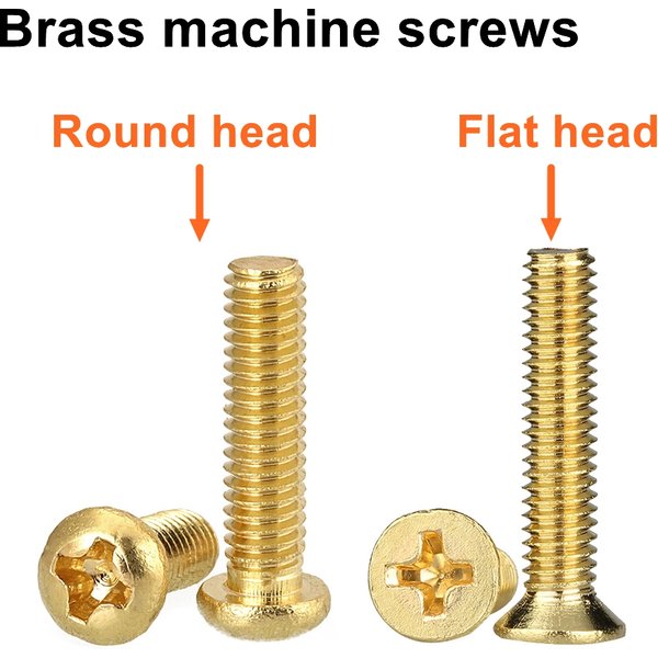 Vis de machine à tête fraisée cruciforme Phillips en laiton M2 M2.5 M3 M4 M5 M6