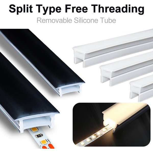 Tube de revêtement de Gel de silice néon LED, panneau intégré, Gel de Silicone Flexible, étanche IP67, pour bande Led COB 5050, intérieur et extérieur