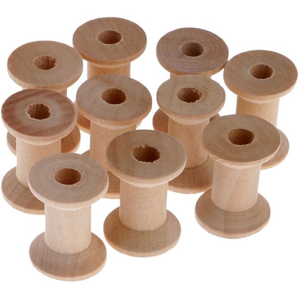 Bobines de fil africain en bois naturel, outils de couture, bricolage, vêtements, artisanat, accessoires, nouveau, chaud, 28x21mm, 10 pièces