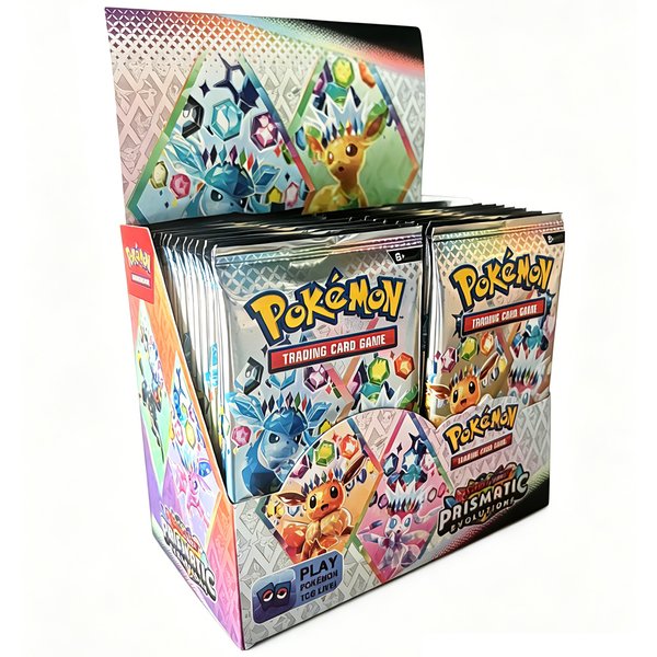 360 szt. Karty Kolekcjonerskie Anime Prismatic Evolutions Crystal Eevee Angielski Booster Box Gra Karciana Kolekcjonerska Prezent Hobby