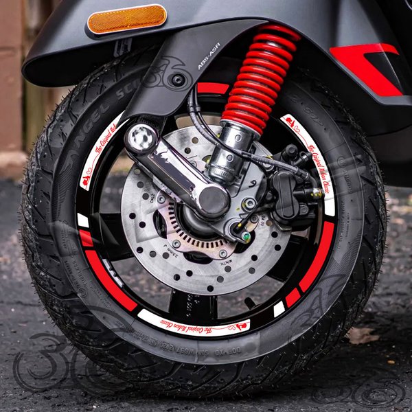 Autocollant étanche pour roues de moto, 12 pouces, accessoires de décalcomanie pour jante de scooter, pour Ect pa Primavera Sprint 50 150 GTS Super 125 250 300