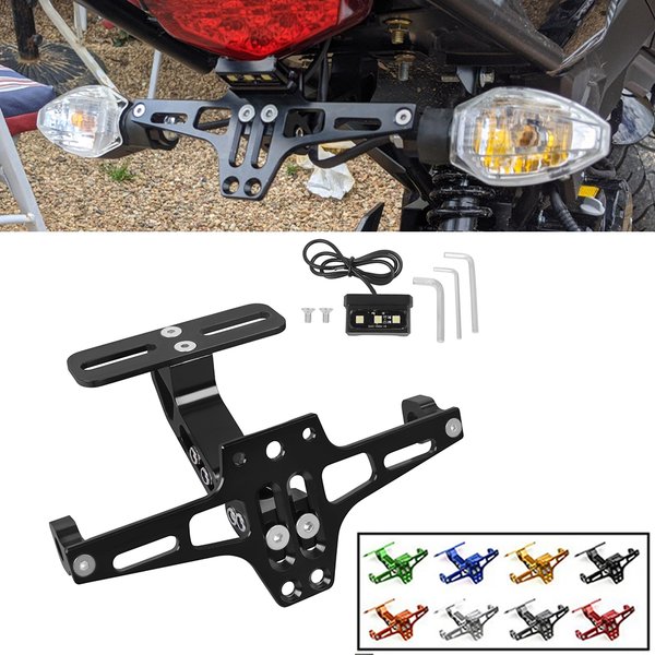 Bandit-Support de montage de plaque de planificateur arrière de moto avec lumière LED, universel, Suzuki GSF 250 400 1200 1250 600 600S 650 650S