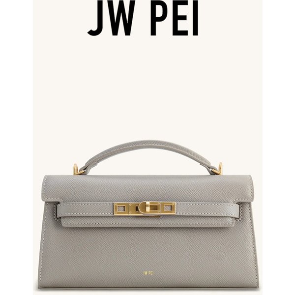 JW PEI Niche Designer-Handtasche für Damen, hochwertiges genarbtes veganes Leder, kleine Top-Handle-Tasche, Retro-Umhängetasche