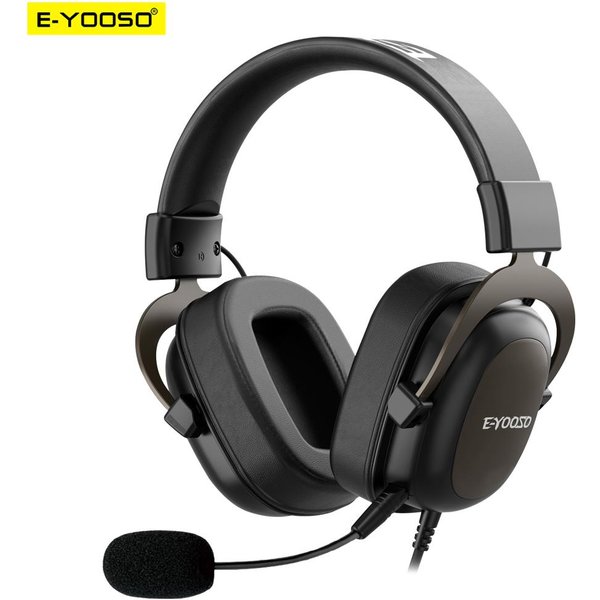 E-YOOSO H2828D Casque De Jeu, 3.5mm Son Surround Ordinateur PC Ordinateur Portable casque Écouteurs Microphone pour PS4 Commutateur Xbox-un
