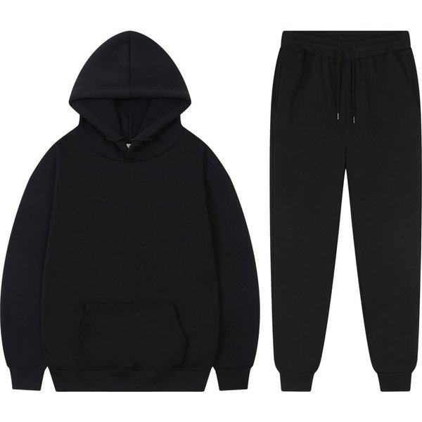 Men's Hoodie Sets Women Solid Color Sweatshirt Set Casual Long-sleeved Hoodies Pants Polar Fleece Two Piece Suits Y2k Sweatpants