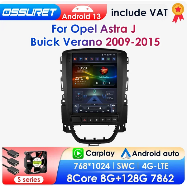9.7 Zoll Android 13 Autoradio für Opel Astra J Vauxhall Buick Verano 2013-2018 Multimedia Video 4g WLAN Carplay Head Unit 2009