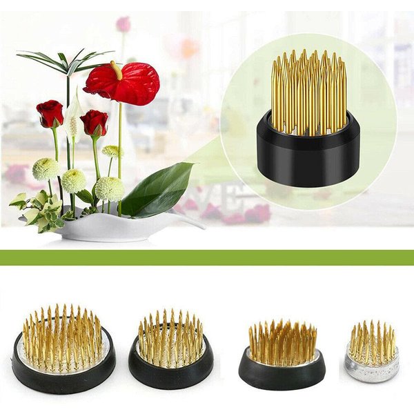 46mm Kupfer Nadel Blumen arrangement rund für Ikebana Kenzan Blumen Basis halter stacheligen Frosch festes Werkzeug mit Gummi hülle