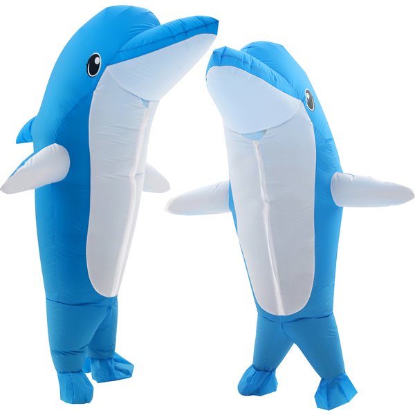 Costume gonflable de dauphin pour adultes, Costume d'été fantaisie de requin gonflable, jeu de fête, Costume d'halloween Cosplay de noël