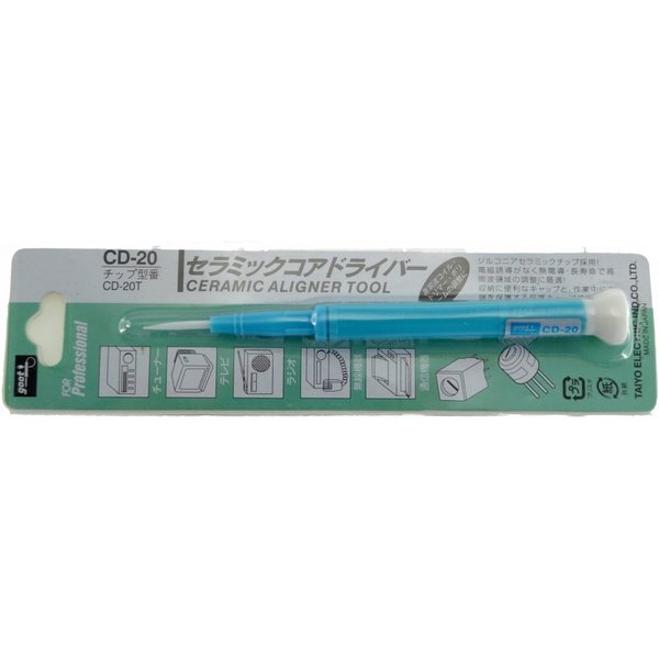 Tournevis d’ajustage céramique GOOT 1,8 x 0,4 mm non conducteur pour composants électroniques