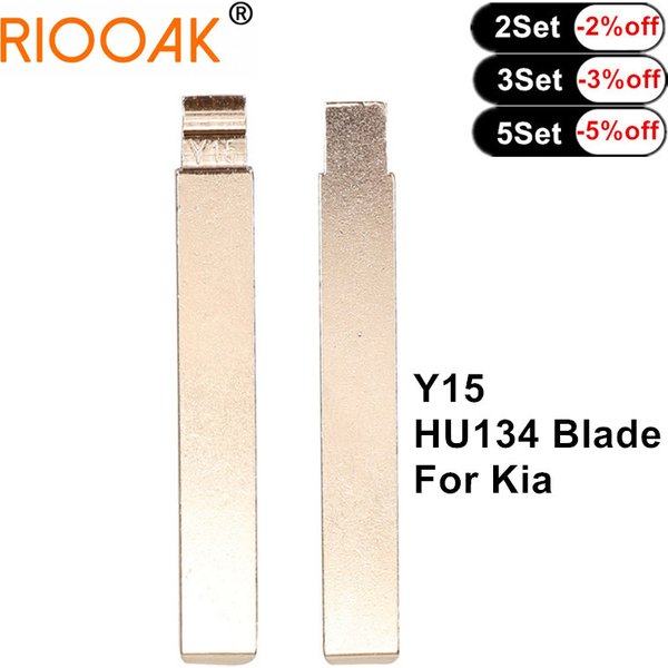 10pcs/lot Metal Uncut Blank Flip Remote Key Blade Y15 HU134 Blade For Kia Venga for KEYDIY KD Xhorse VVDI JMD Remote Car Key