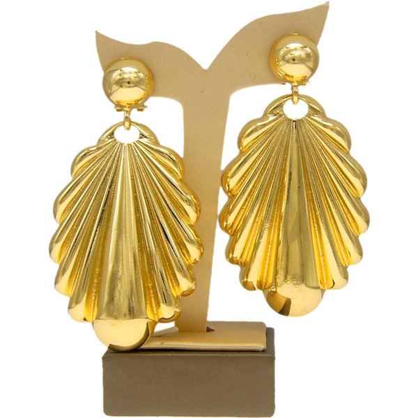 Grandes boucles d'oreilles italiennes en or 18 carats, bijoux pour dames, mode haute qualité, accessoires de fête, cadeau couleur or argent, nouvelle collection