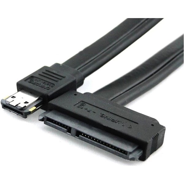 Câble Esata (combo Esata+Usb) vers câble SATA 22 broches.