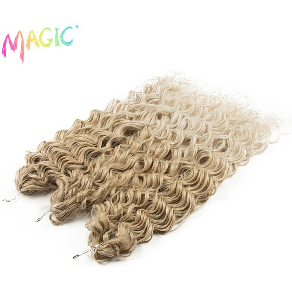 Perruque synthétique bouclée bouclée au Crochet, Extension capillaire pour Cosplay, 20 pouces