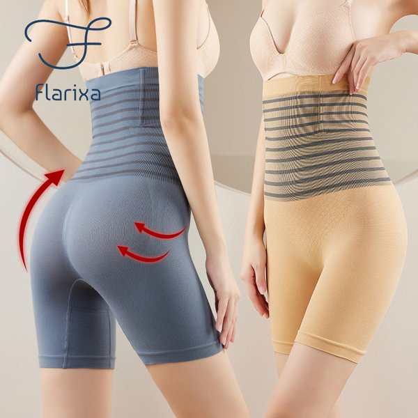 Flarixa taille haute ventre plat culotte grande taille sans couture femmes Shorts corps façonnage boxeurs XXL Shorts de sécurité sous-vêtements amincissants