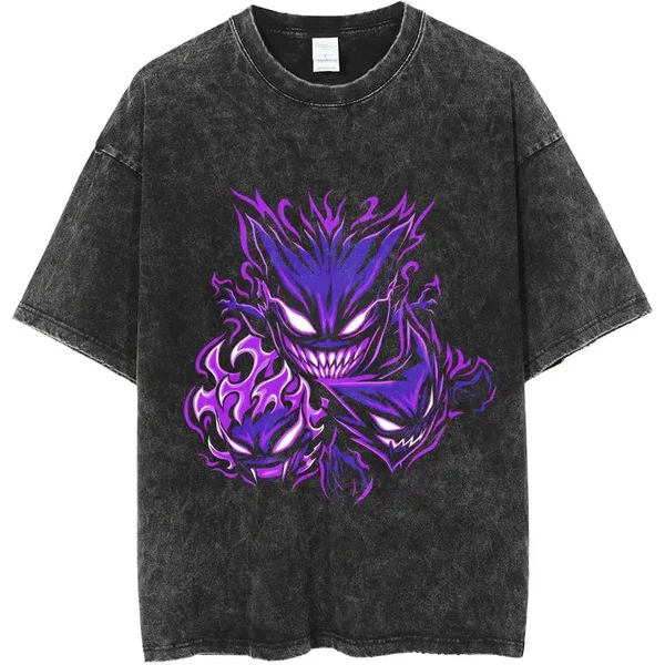 Pkm Gengar Man Mineral Washed Tshirt-image