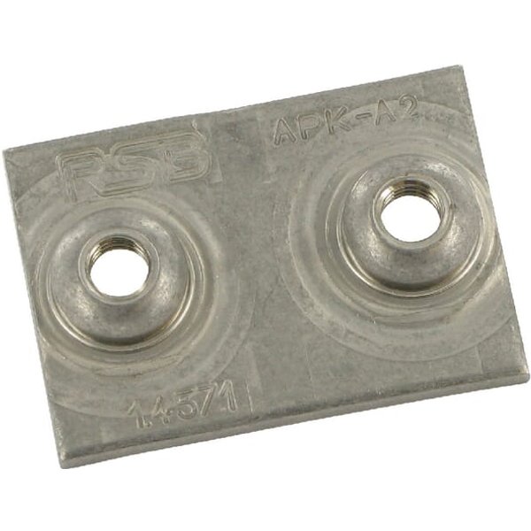 Stauff Weld-on plate single S.S. GR.2 RS9312RVS