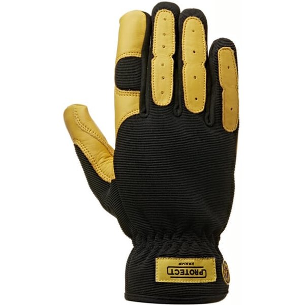 Kramp Work gloves black-yellow leather/Ethylene-vinyl acetate/Spandex size 12/3XL Protect by KG0400112