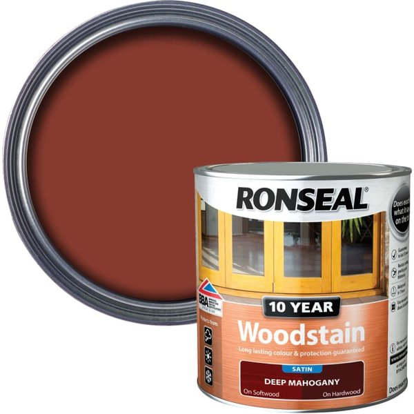 Ronseal 10 Year Wood Stain Deep Mahogany 750ml 38675