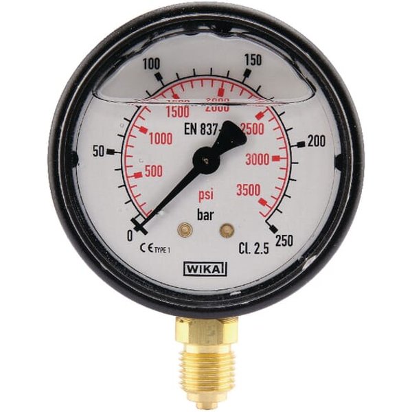 WIKA Pressure gauge diameter 63 0–250bar 1/4" bottom MA63250L04PLGF