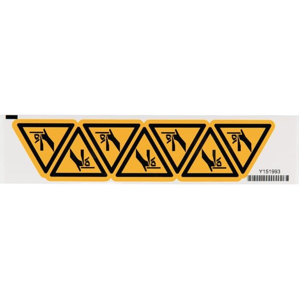 Brady Sticker Warning 50mm Hand 7x WB256679