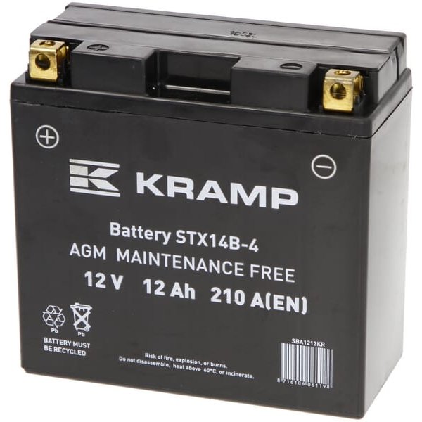 Kramp Battery 12V 12Ah 210 A closed SBA1212KR