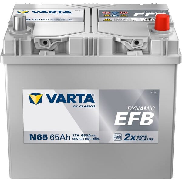 VARTA Battery 12V 65Ah 650A N65 VARTA Dynamic EFB 565501065