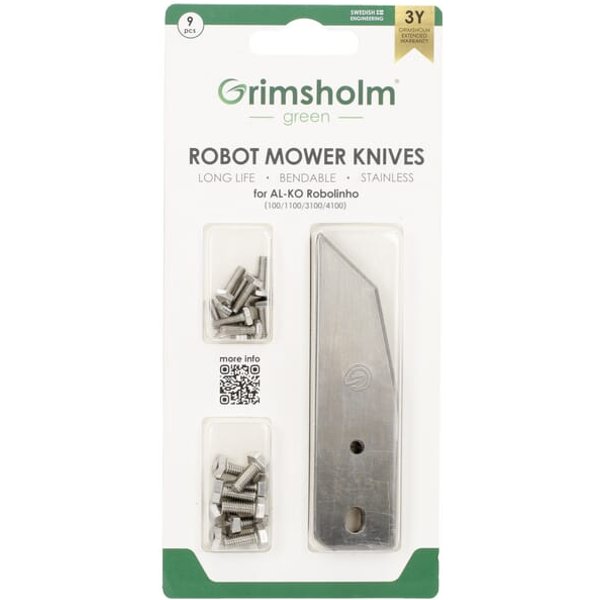 Grimsholm Blades for AL-KO Robolinho (100, 1100...), 9 sets FGP1145