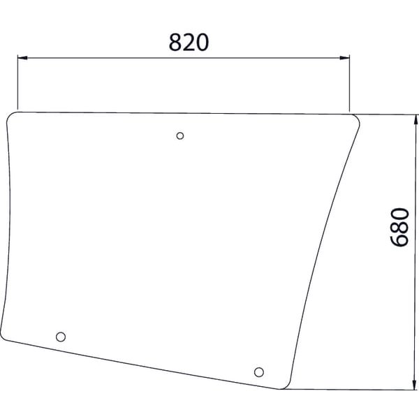 Kramp Rear side glass 7700054133N