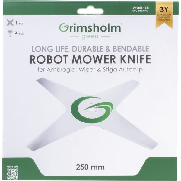 Grimsholm Blade for Stiga Autoclip, 29cm, 1x Blade with 4 screws FGP122