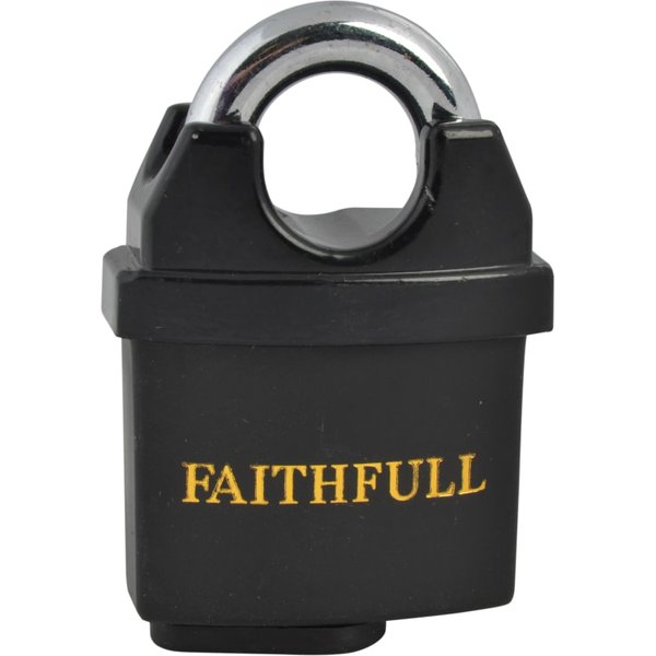 Faithfull PVC Coated Brass Padlock 50mm FAIPLB50WP