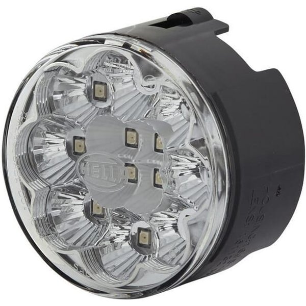 Hella Rear light LED, round, 12V, white, bolt on, diameter 66mm, 12 LED's, 2SB009001401
