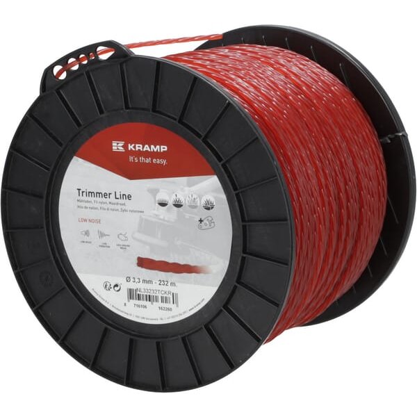 Kramp Trimmer line diameter 3.3mm 232m twisted silent red NL33232TCKR