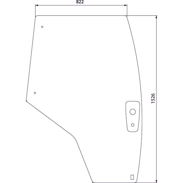 Kramp Door glass right 4353956M2N