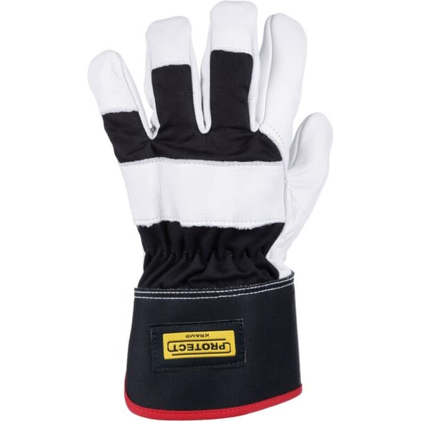 Kramp Work gloves black-white leather/cotton size 11/2XL Protect by KG0300511