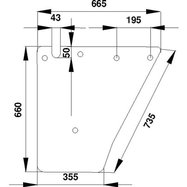 Kramp Door glass Lower 205810030650N