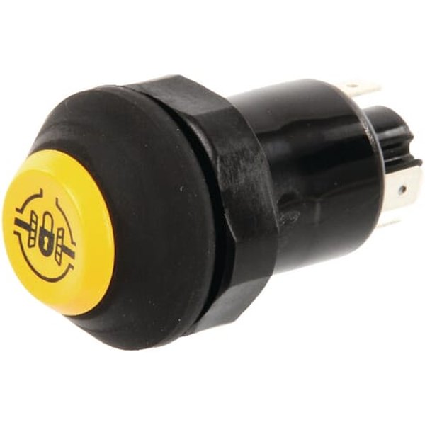 Pneutron Push switch, Differential lock, round, yellow 11130420PN