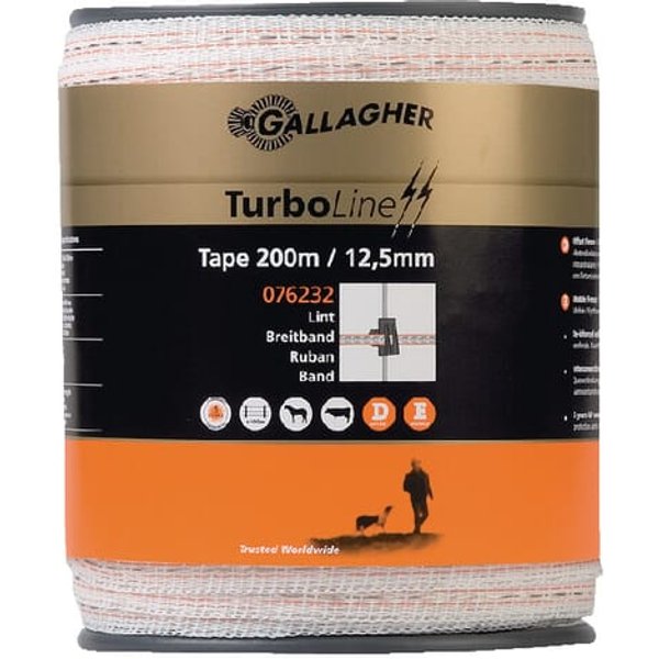 Gallagher TurboLine fence tape, 12.5mm 200 m 076232GAL