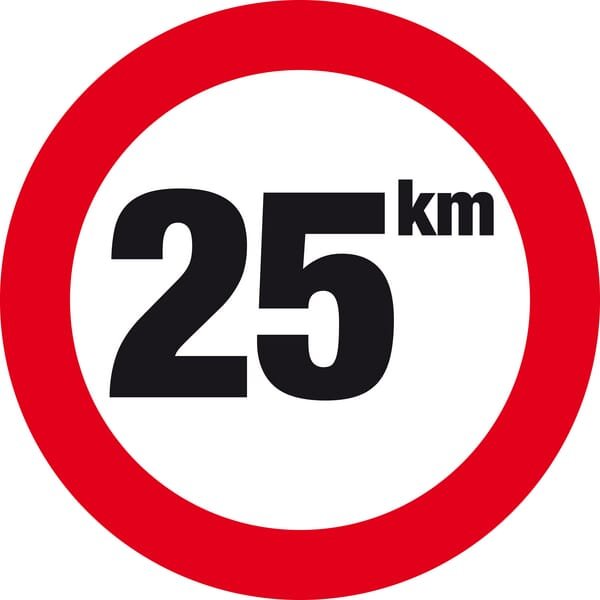Mazon Sign prohibition speed limit: 25km/h WB2500