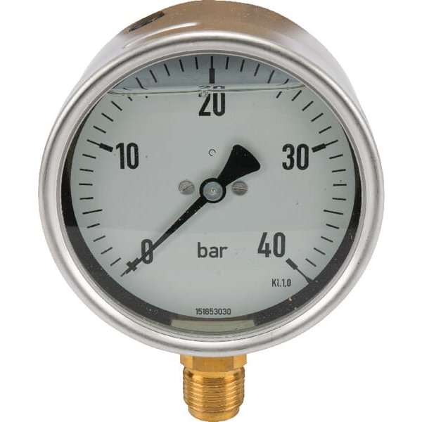 ET Pressure gauge diameter 100 0-40bar 1/2" MA10040L08SSGF