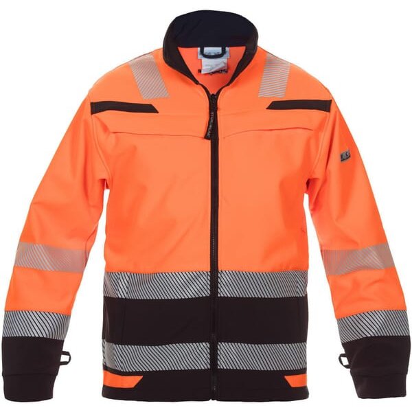 Hydrowear Softshell jacket, orange-black, size L, UK:40/EU:52-54, Trendy Hi-Vis Line, Telford by 04025985OBL