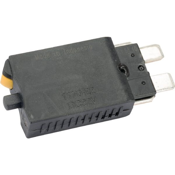 E.T.A Fuse Thermal manual reset 28V 8A Length 51.6mm orange SI26008