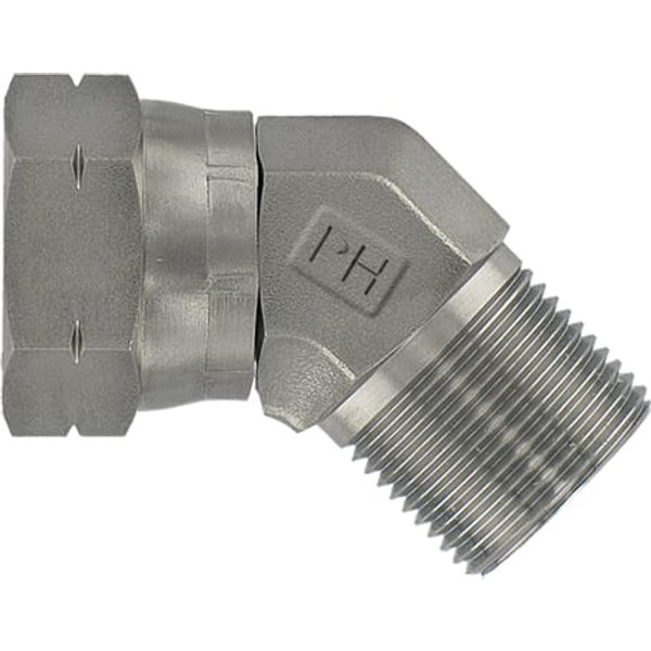 PH Hydraulik Elbow adaptor M/F 1/2" BSP SS MF4508KSS