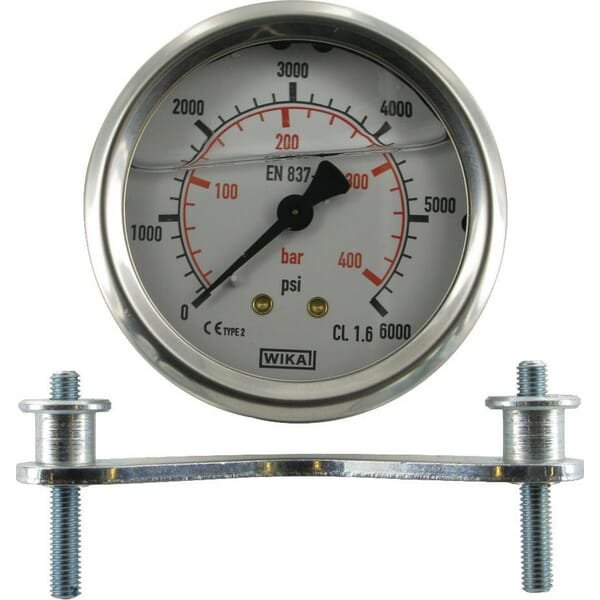 Webtec Pressure gauge diameter 63mm 400bar/6000psi Stainless-rear MA63400AM