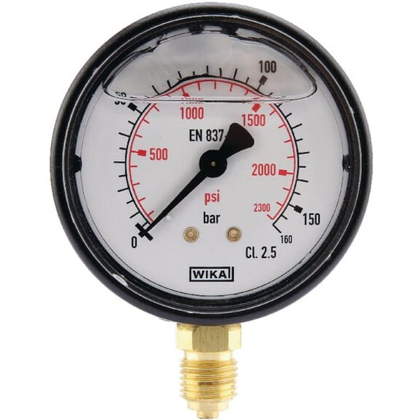 WIKA Pressure gauge diameter 63 0–160bar 1/4" bottom MA63160L04PLGF